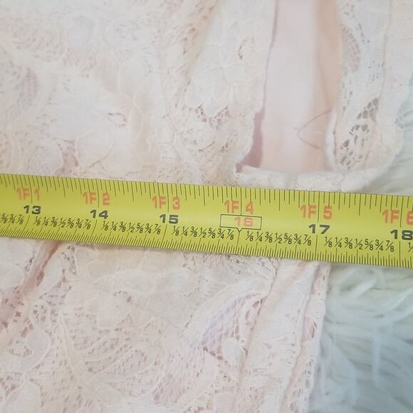 H&M Conscious Collection Light Peach Lace Mini Dress - Picture 5 of 7